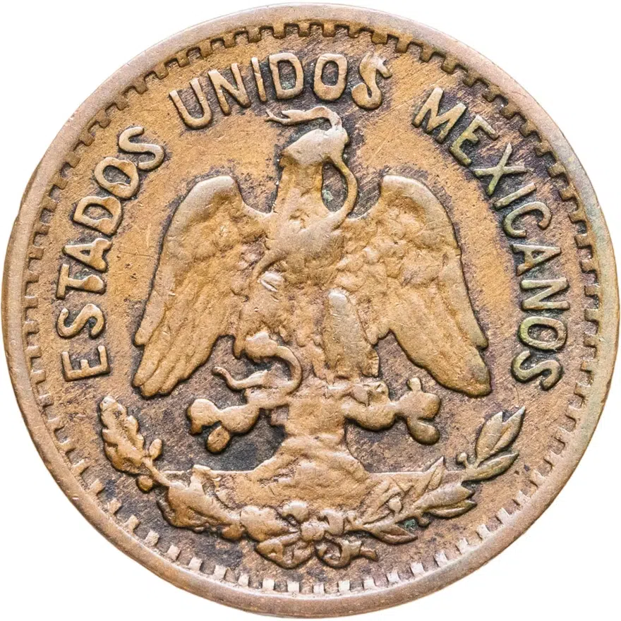 Мексика 1 сентаво (centavo) 1934, реверс