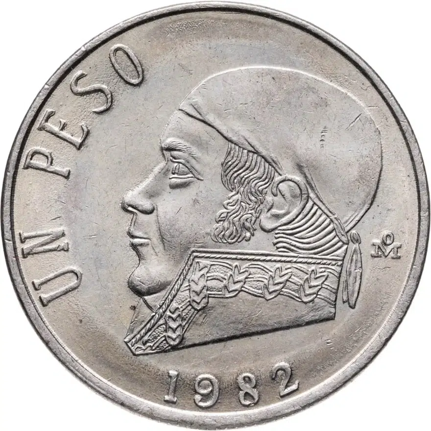 Мексика 1 песо (peso) 1982, аверс