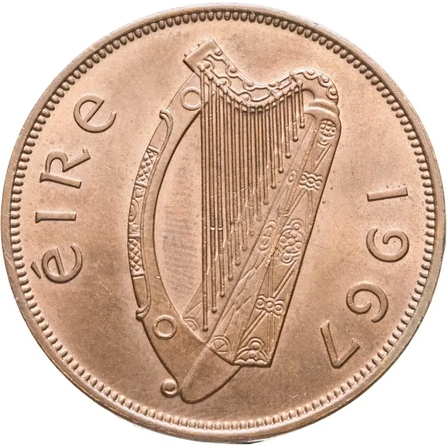 Ирландия 1 пенни (penny) 1967, реверс
