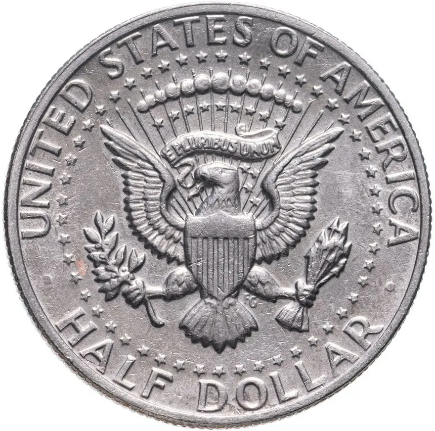 США 50 центов (1/2 доллара, half dollar) 1979  Kennedy Half Dollar (Кеннеди) без обозначения монетного двора, реверс