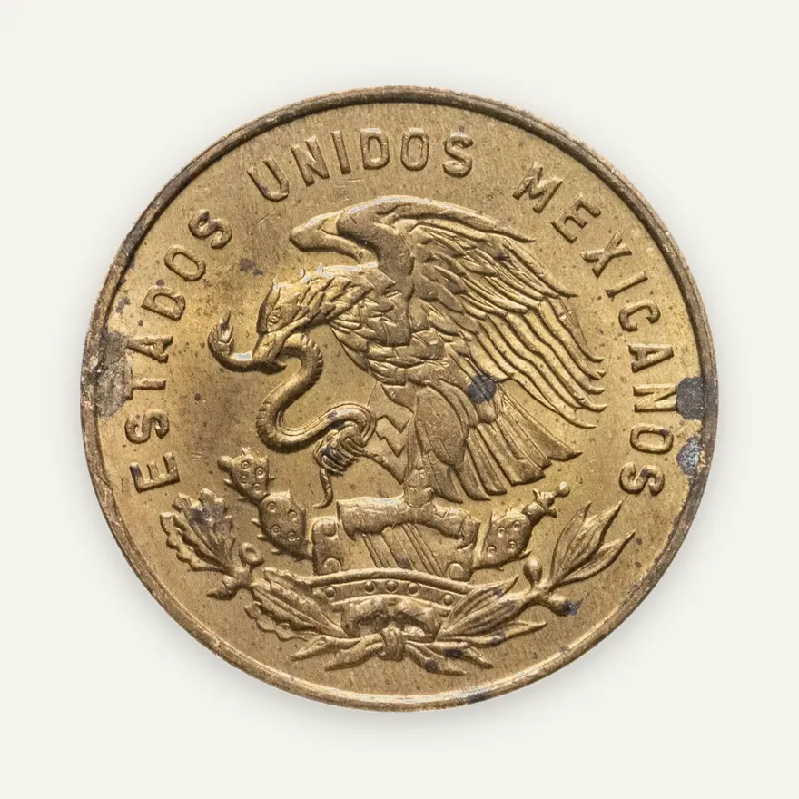 Мексика 5 сентаво (centavos) 1955-1969, реверс