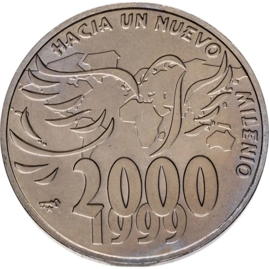 Куба 1 песо (peso) 2000  Новое тысячелетие - Голубь, аверс