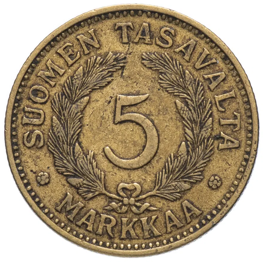 Финляндия 5 марок (markkaa) 1930, аверс