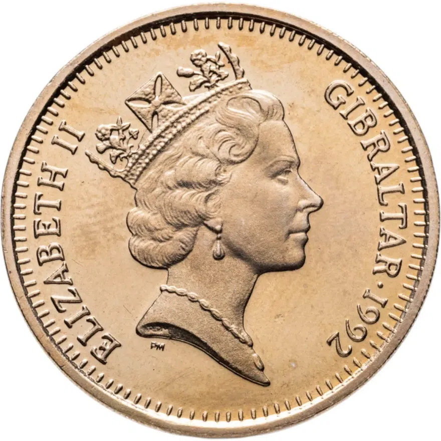 Гибралтар 2 фунта (pounds) 1992 "Христофор Колумб"