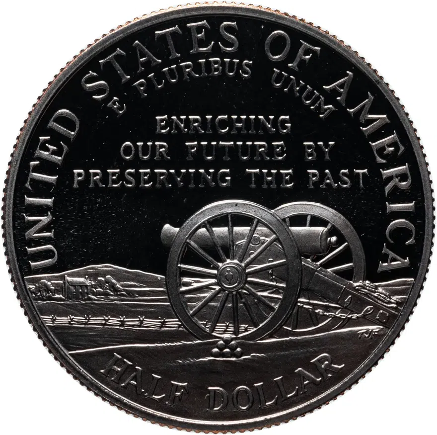 США 50 центов (1/2 доллара, half dollar) 1995 S Civil War (Гражданская война), реверс