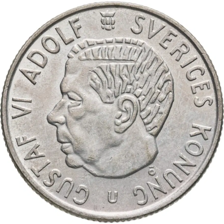 Швеция 2 кроны (kronor) 1964, аверс
