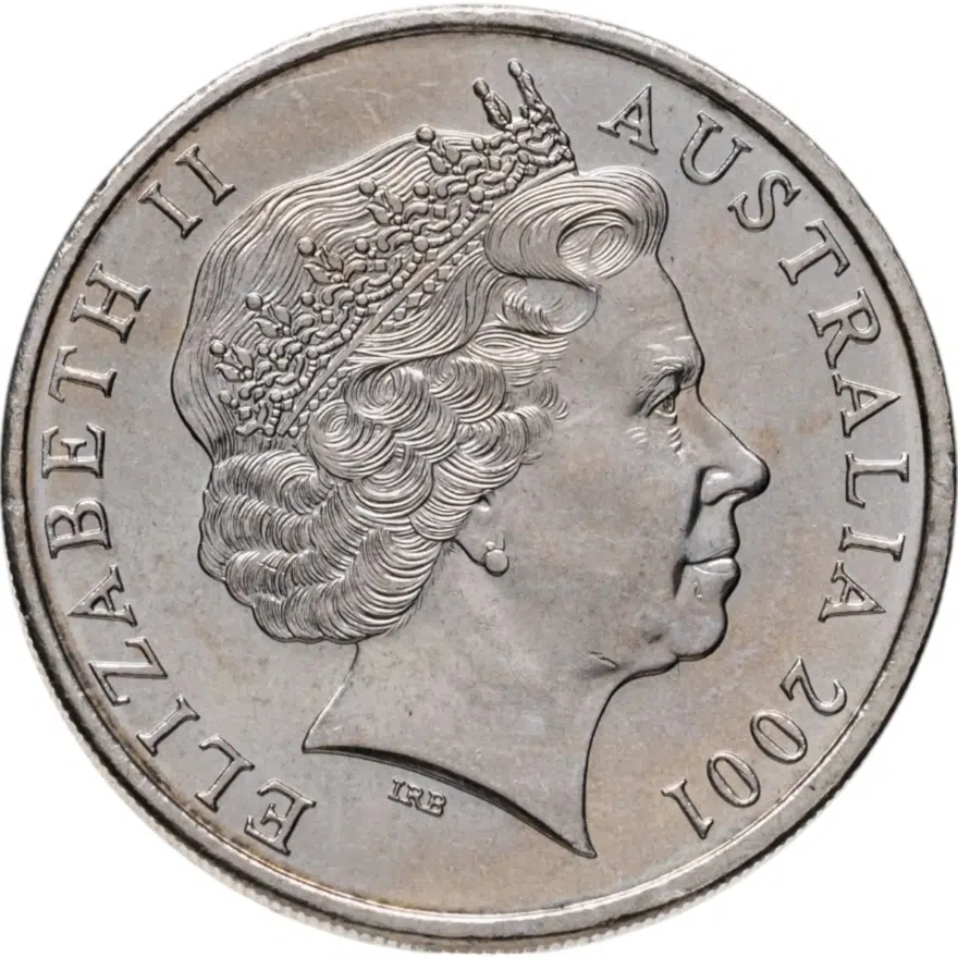 Австралия 20 центов (cents) 2001  Столетие Федерации - Северная территория, реверс