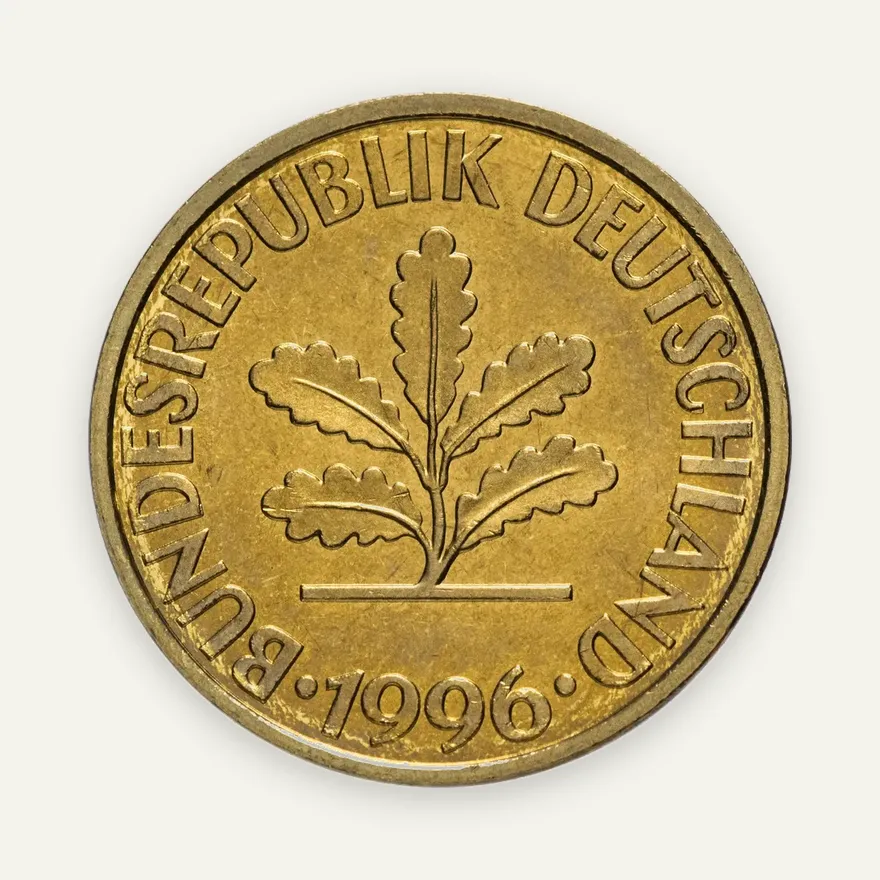 Германия 10 пфеннигов (pfennig) 1996 D, реверс