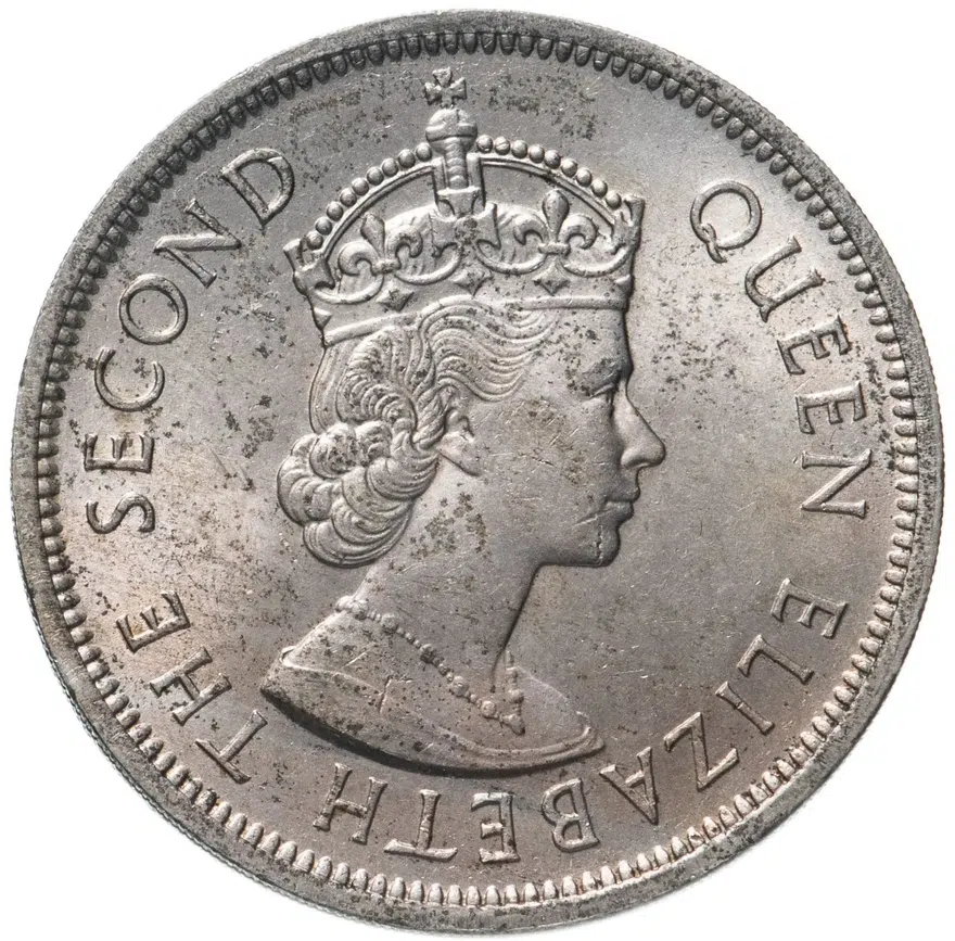 Британский Гонконг  1 доллар (dollar) 1960 H  знак монетного двора "H"