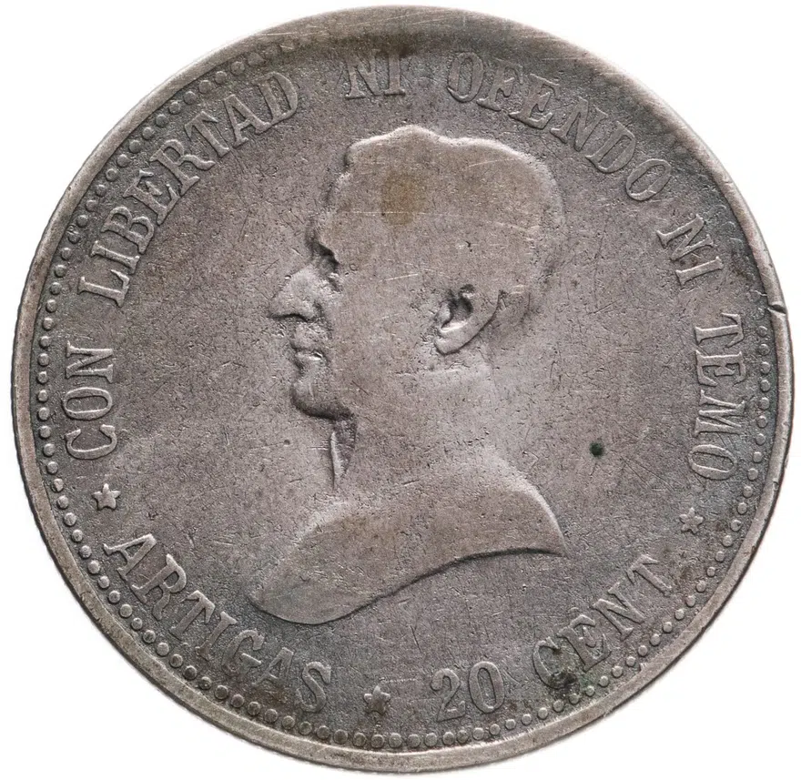Уругвай 20 сентесимо (centesimos) 1920