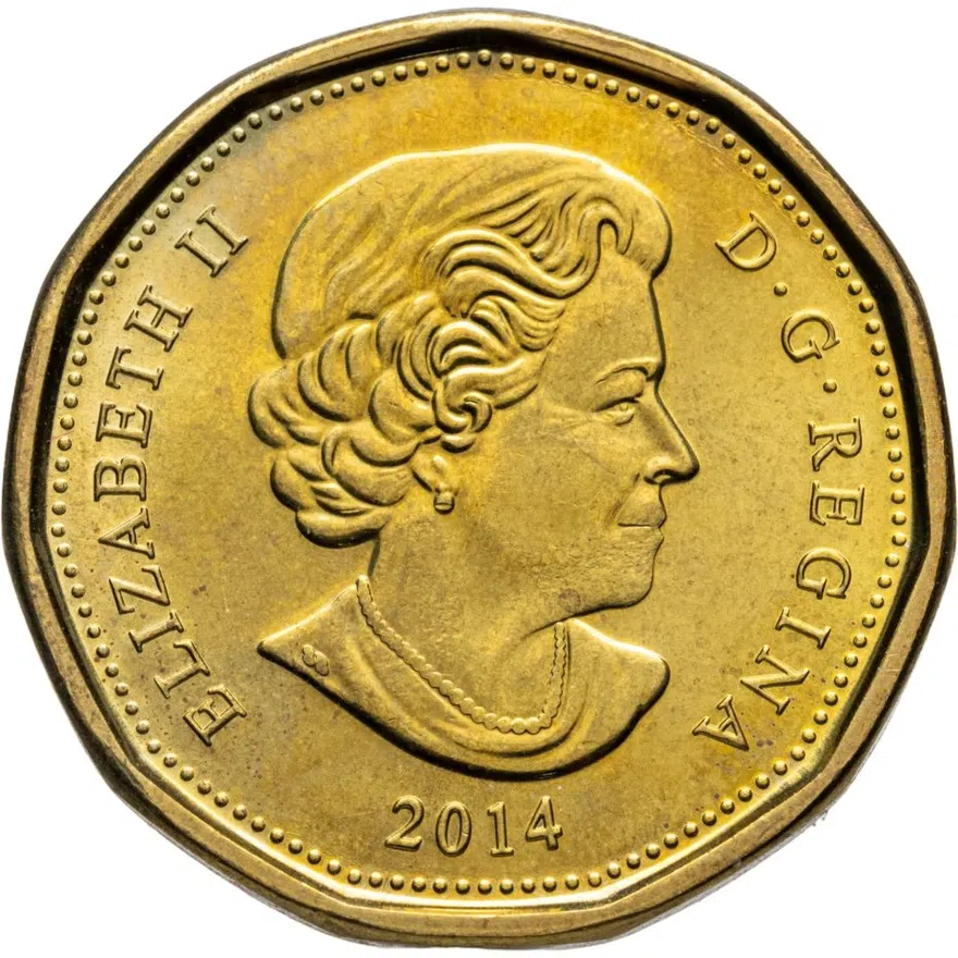 Канада 1 доллар (dollar) 2014 XXII зимние Олимпийские Игры, Сочи, аверс