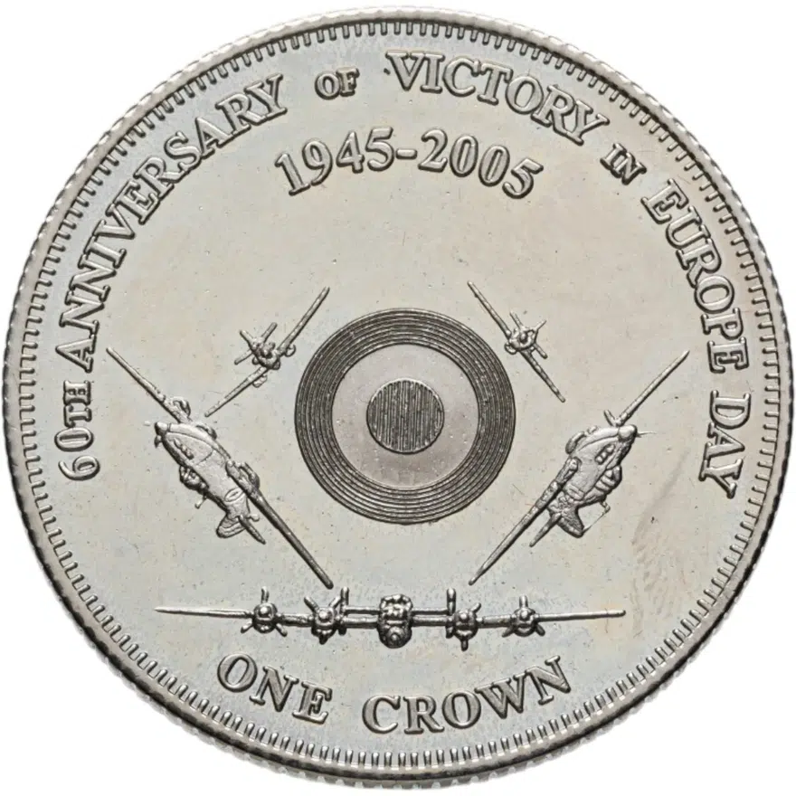 Тристан-да-Кунья 1 крона (crown) 2005 "60 лет Победе - самолеты"