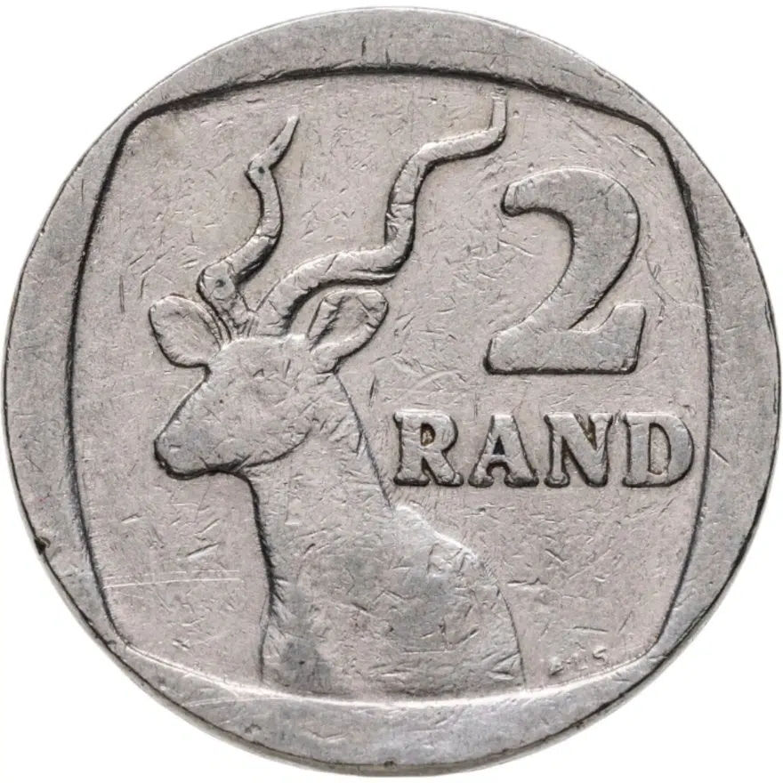 ЮАР 2 ранда (рэнда, rand) 1991, аверс