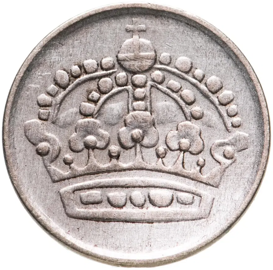 Швеция 10 эре (ore) 1955, реверс