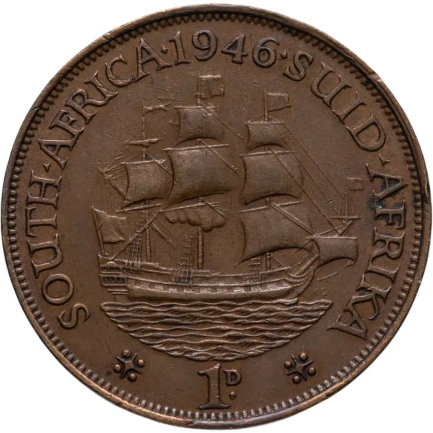 ЮАР 1 пенни (penny) 1946, реверс