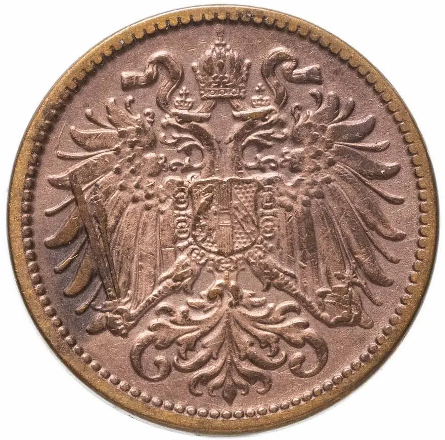 Австрия 2 геллера (heller) 1912, реверс