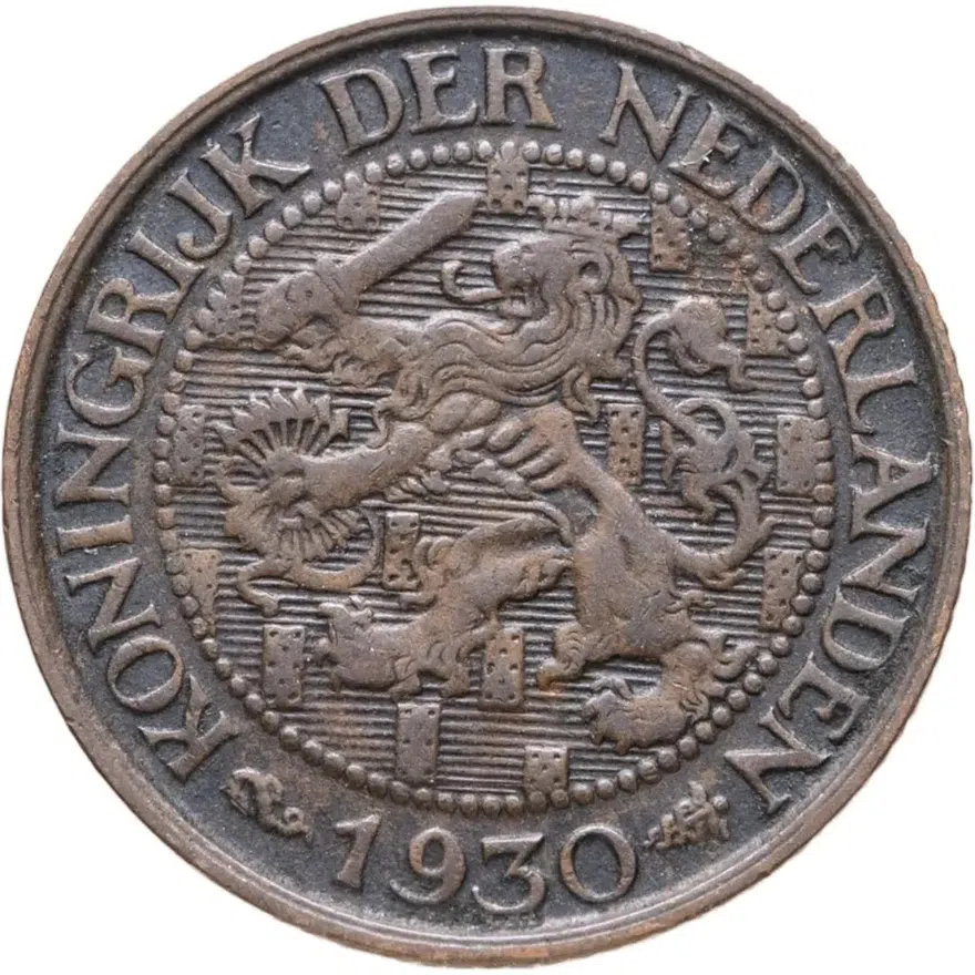 Нидерланды 1 цент (cent) 1930, реверс