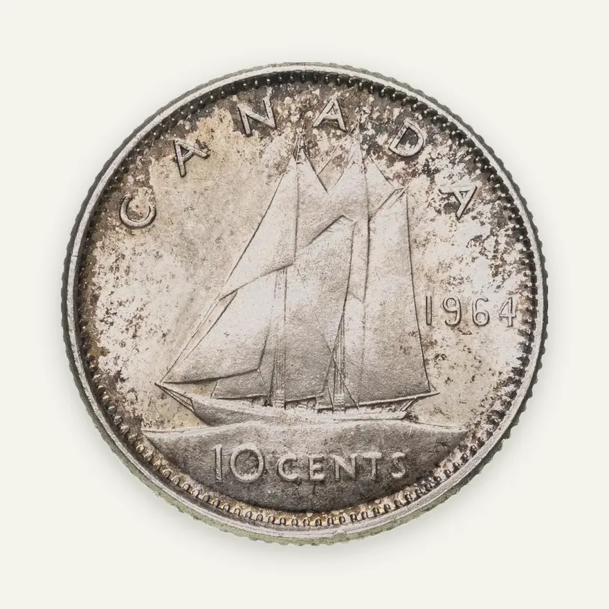 Канада 10 центов (cents) 1964, аверс