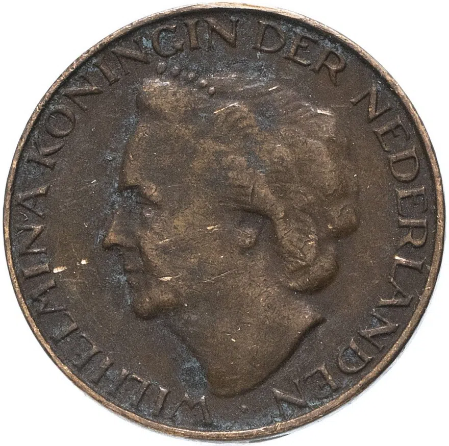 Нидерланды 1 цент (cent) 1948, аверс
