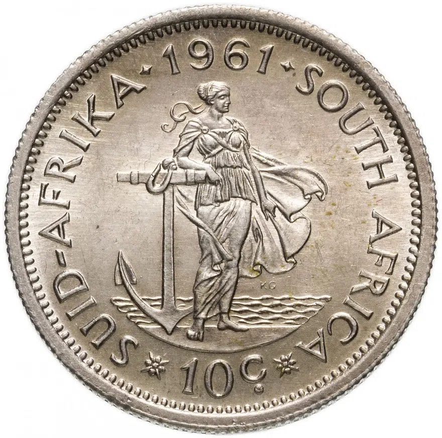 ЮАР 10 центов (cents) 1961