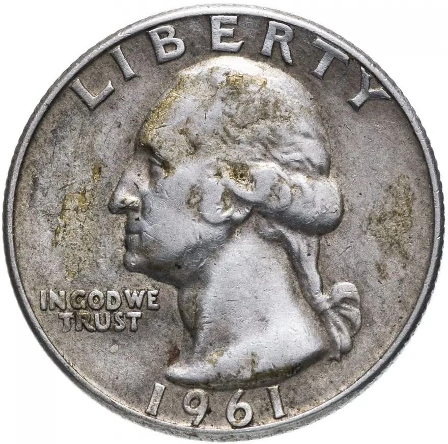 США 1/4 доллара (25 центов, квотер, quarter dollar) 1961 D, аверс