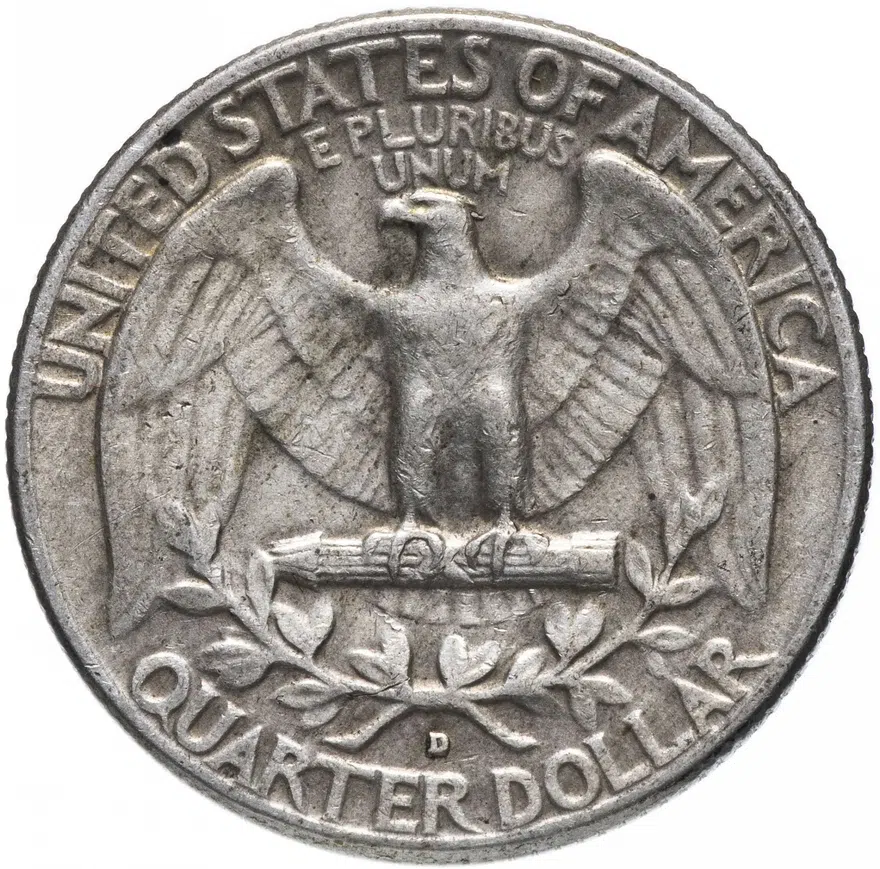 США 1/4 доллара (25 центов, квотер, quarter dollar) 1961 D, реверс