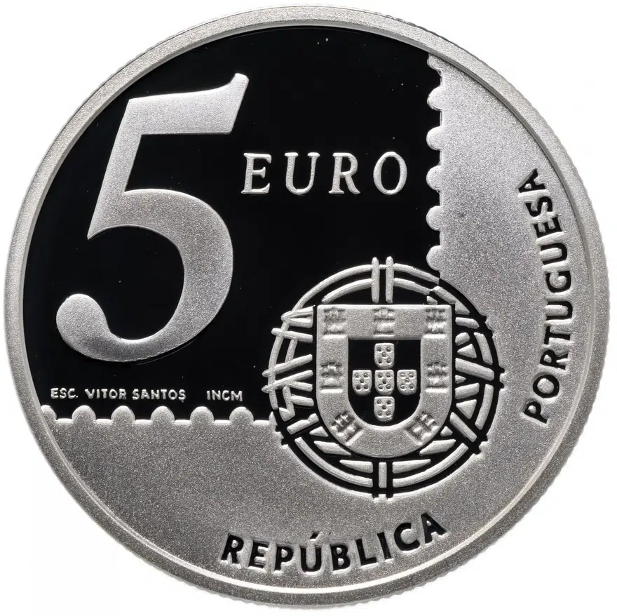 Португалия 5 евро (euro) 2003 "150 лет первой почтовой марке Португалии"