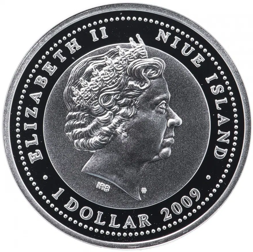Ниуэ 1 доллар 2009 "Китайский гороскоп: год тигра" c cертификатом, реверс