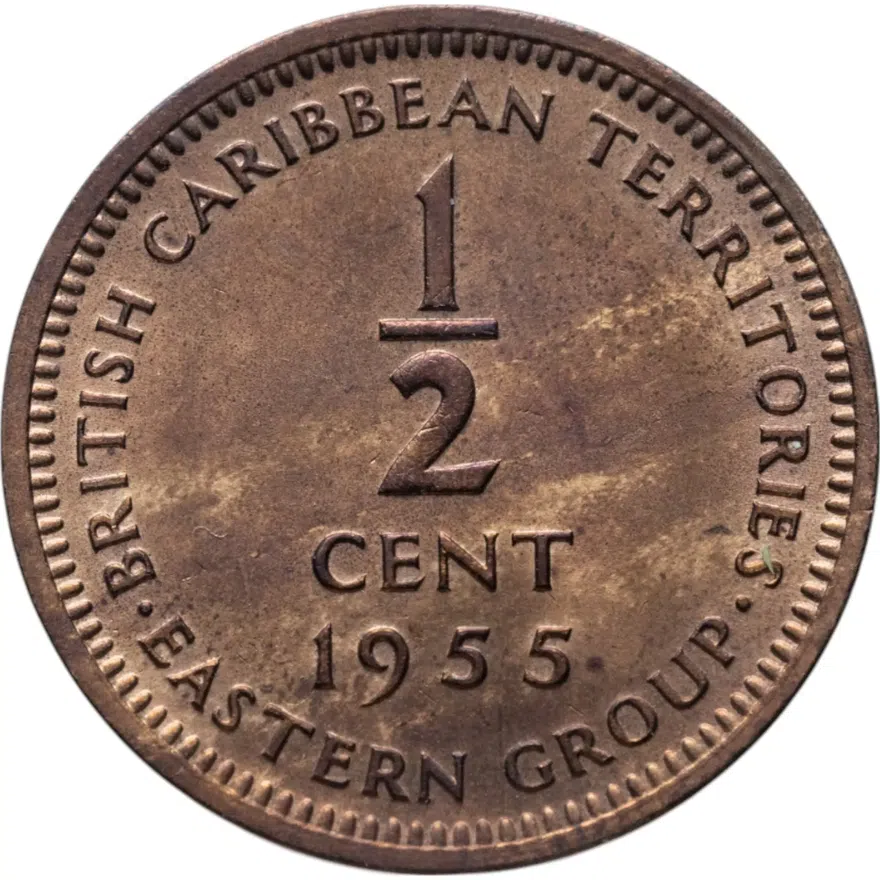 Восточные Карибы 1/2 цента (cent) 1955