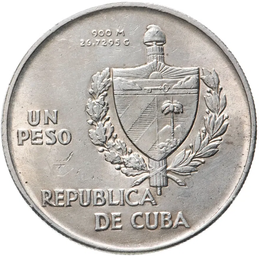 Куба 1 песо (peso) 1934   портрет на реверсе, реверс