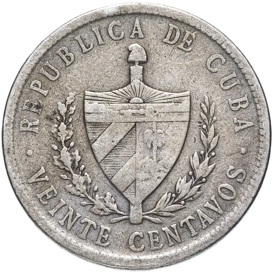 Куба 40 сентаво (centavos) 1920, реверс