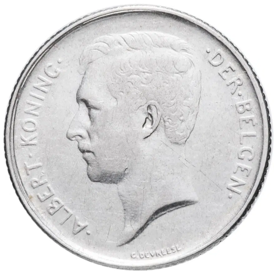 Бельгия 1 франк 1914, реверс