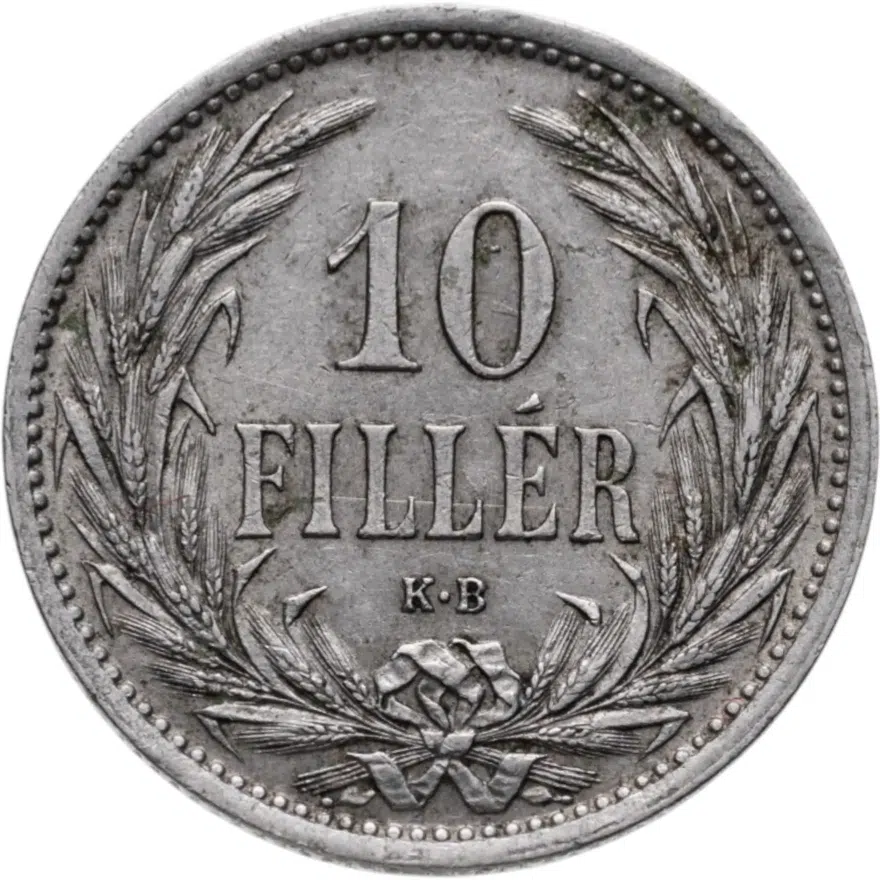Венгрия 10 филлеров (filler) 1908, реверс