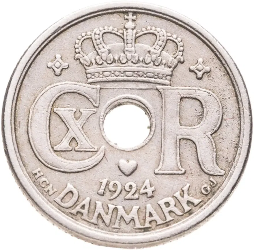 Дания 10 эре (ore) 1924