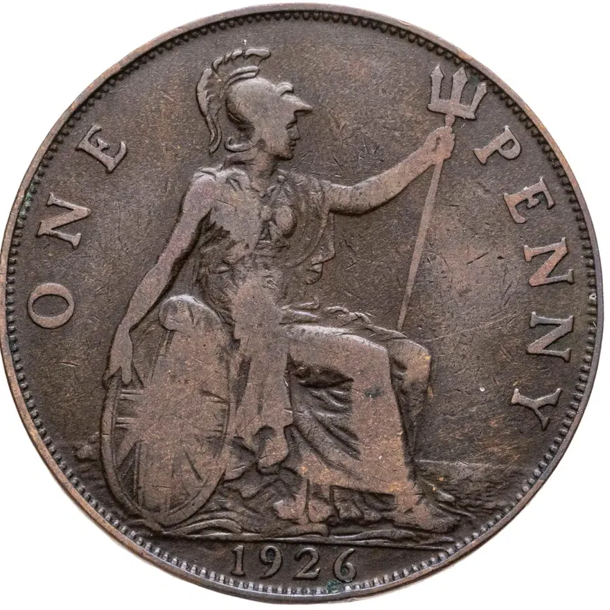 Великобритания 1 пенни (penny) 1926, реверс