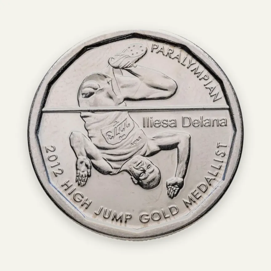 Фиджи 50 центов (cents) 2013 Паралимпиада 2012 - Илиеза Делана, реверс