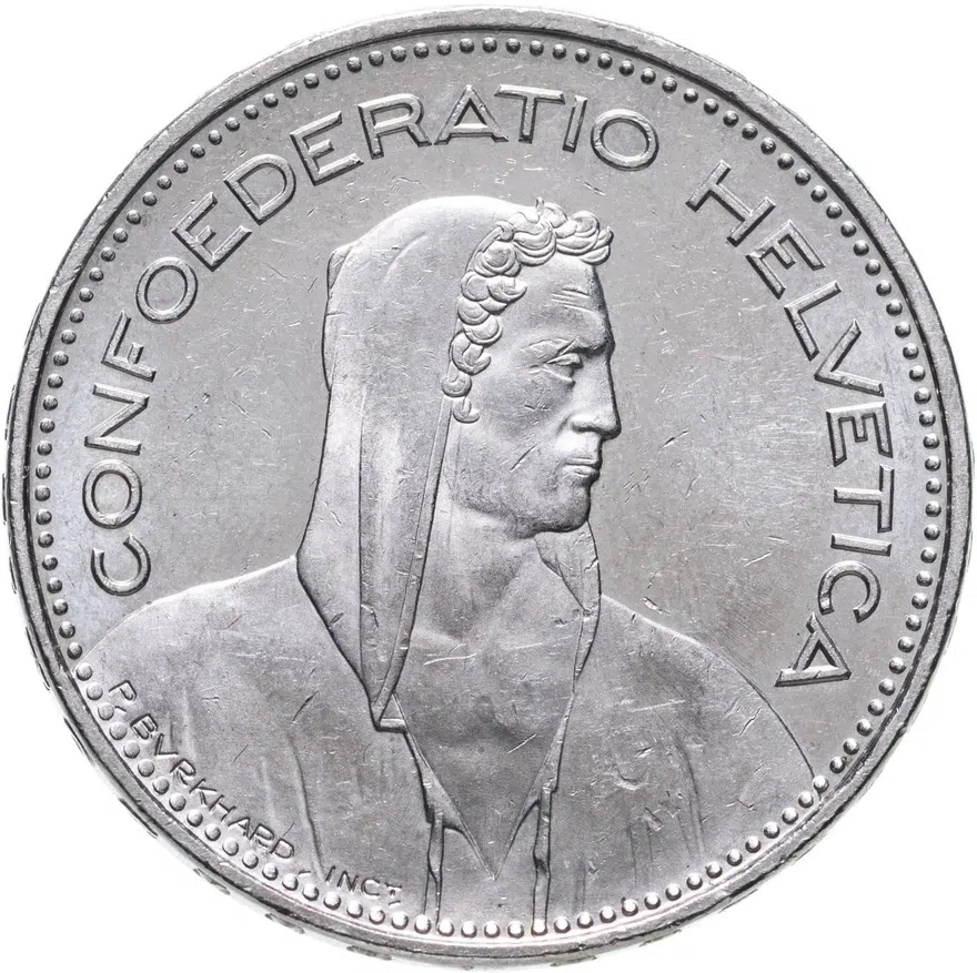 Швейцария 5 франков (francs) 2013, аверс