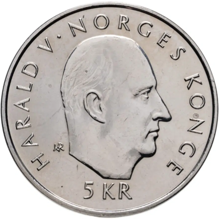Норвегия 5 крон (kroner) 1995  50 лет Организации Объединенных Наций, реверс