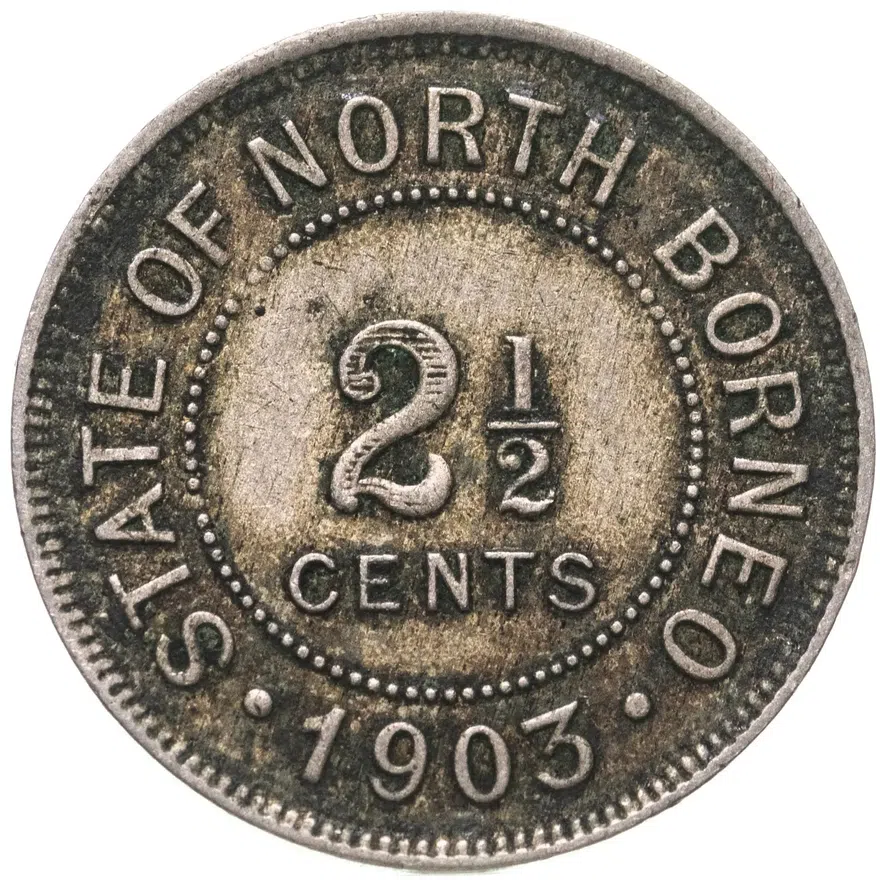 Северное Борнео 2 1/2 цента (cent) 1903