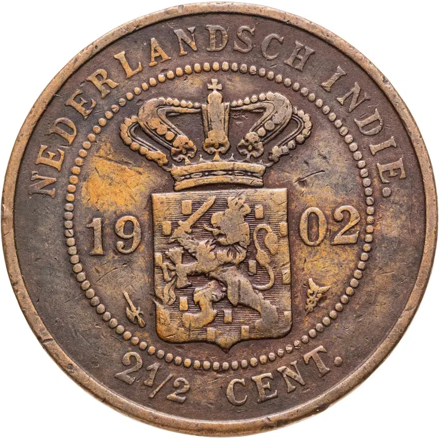 Голландская Ост-Индия 2 1/2 цента (cent) 1902