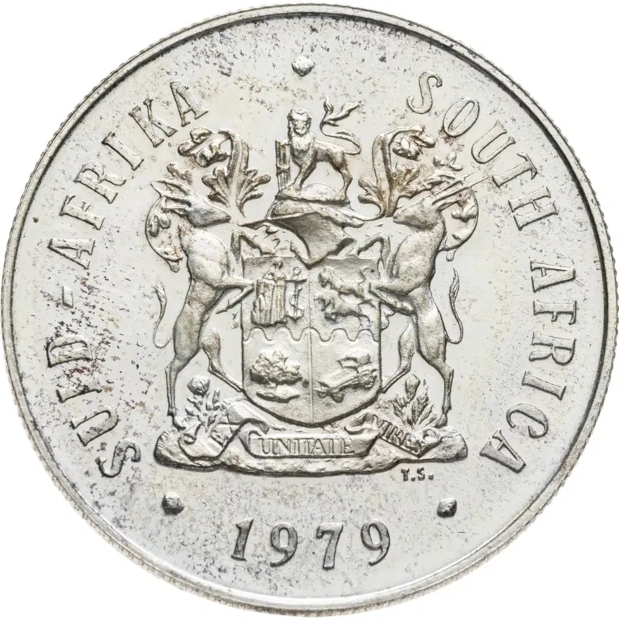 ЮАР 1 ранд (рэнд, rand) 1979  Soli Deo Gloria, реверс