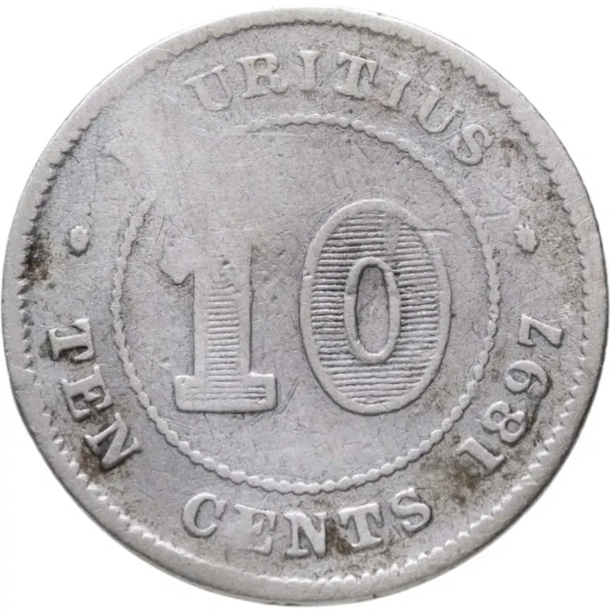 Маврикий 10 центов (cents) 1897