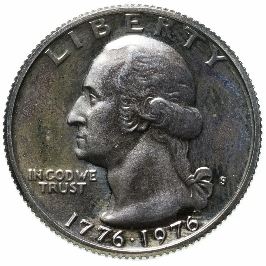 США 25 центов (квотер, 1/4 доллара, quarter dollar) 1976 "200 лет независимости США (барабанщик)" "S", аверс