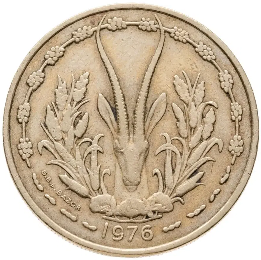Западная Африка (BCEAO) 25 франков (francs) 1976