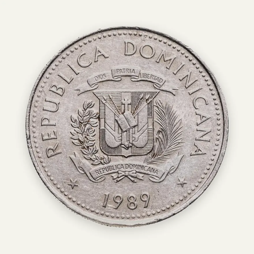 Доминикана 1/2 песо (peso) 1989, реверс