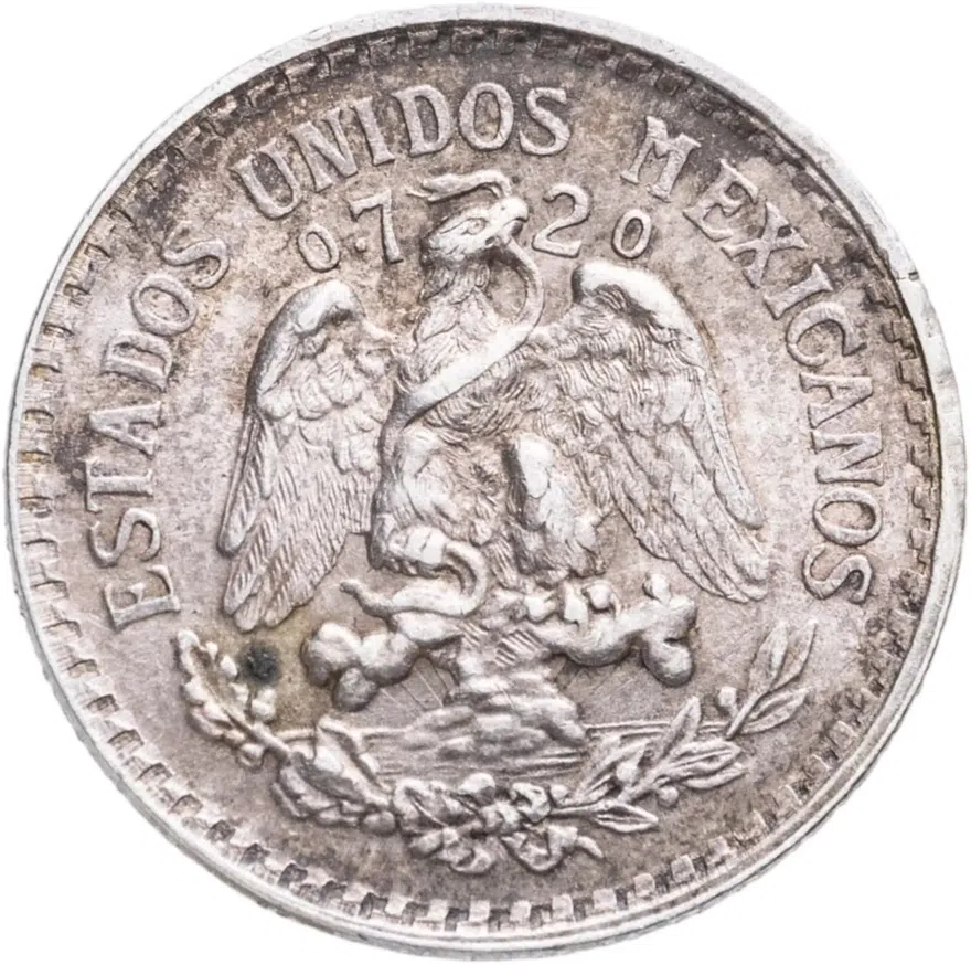 Мексика 10 сентаво (centavos) 1928, реверс