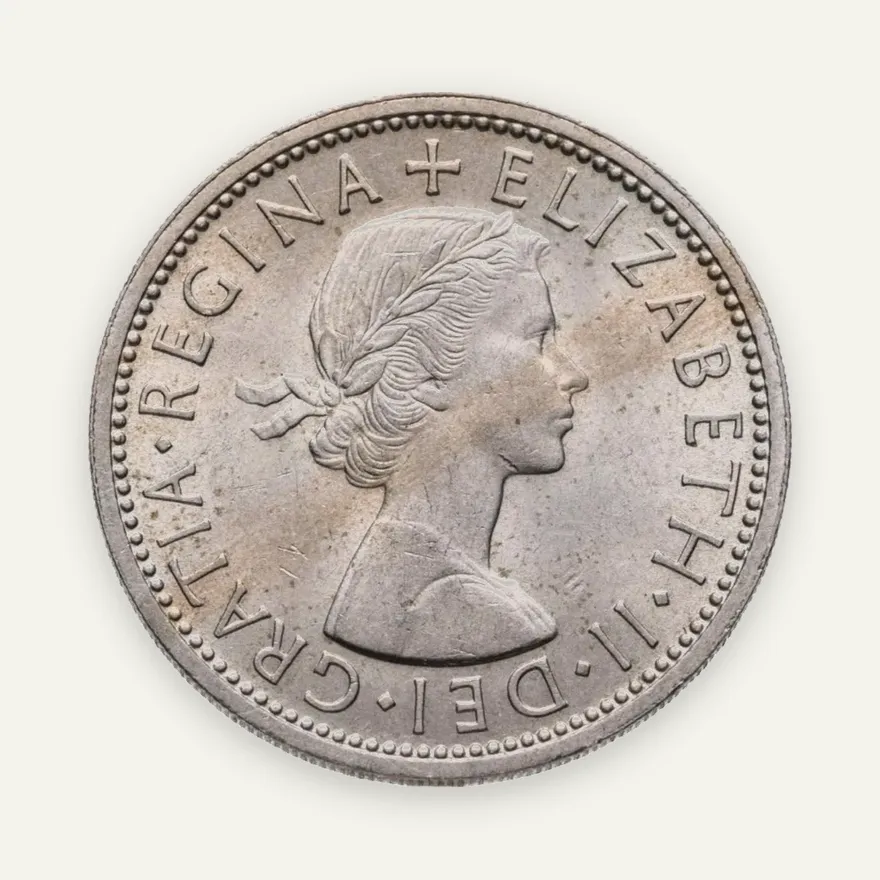Великобритания 2 шиллинга (флорин, shillings) 1966, аверс