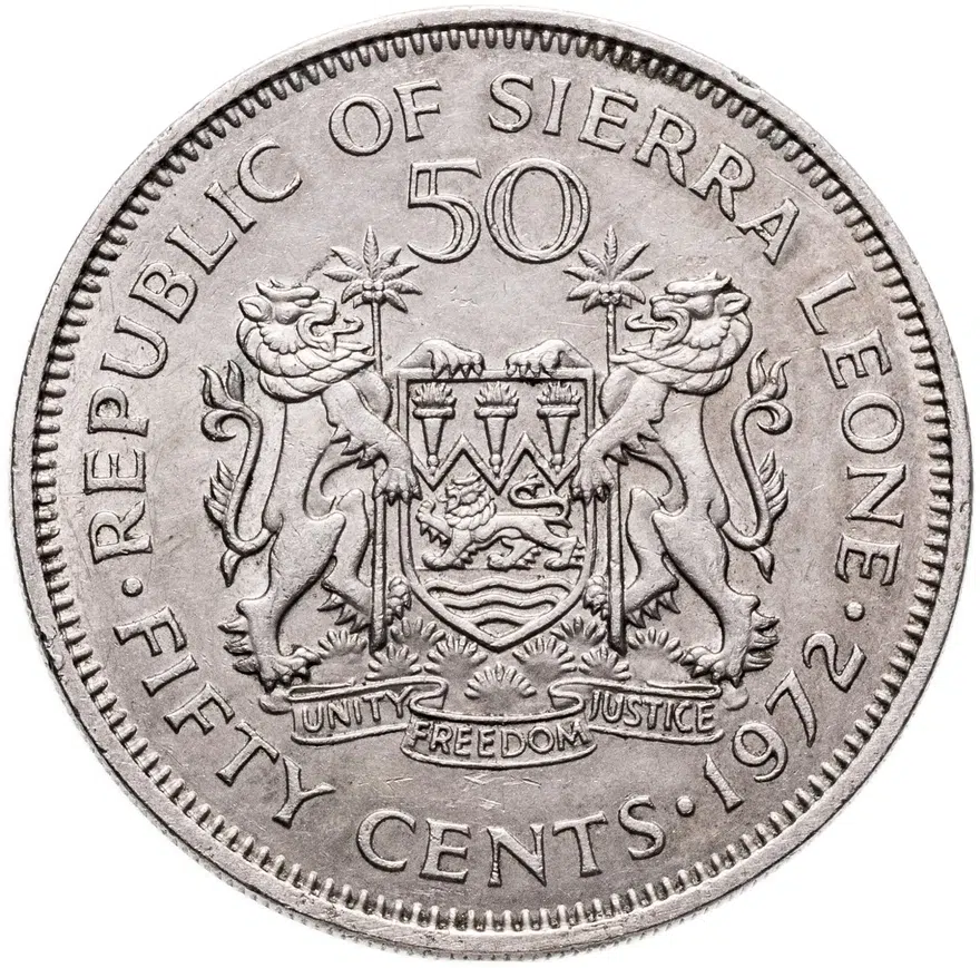 Сьерра-Леоне 50 центов (cents) 1972