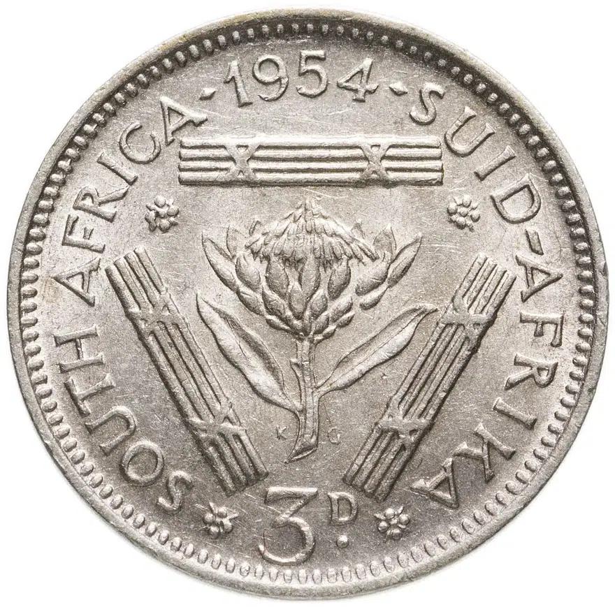 ЮАР 3 пенса (pence) 1954