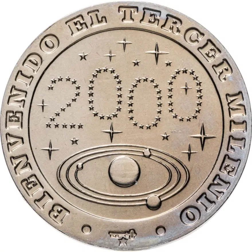 Куба 1 песо (peso) 2000  Новое тысячелетие - Космос, аверс